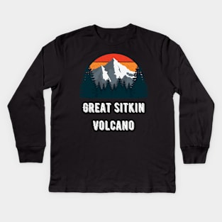 Great Sitkin Volcano Kids Long Sleeve T-Shirt